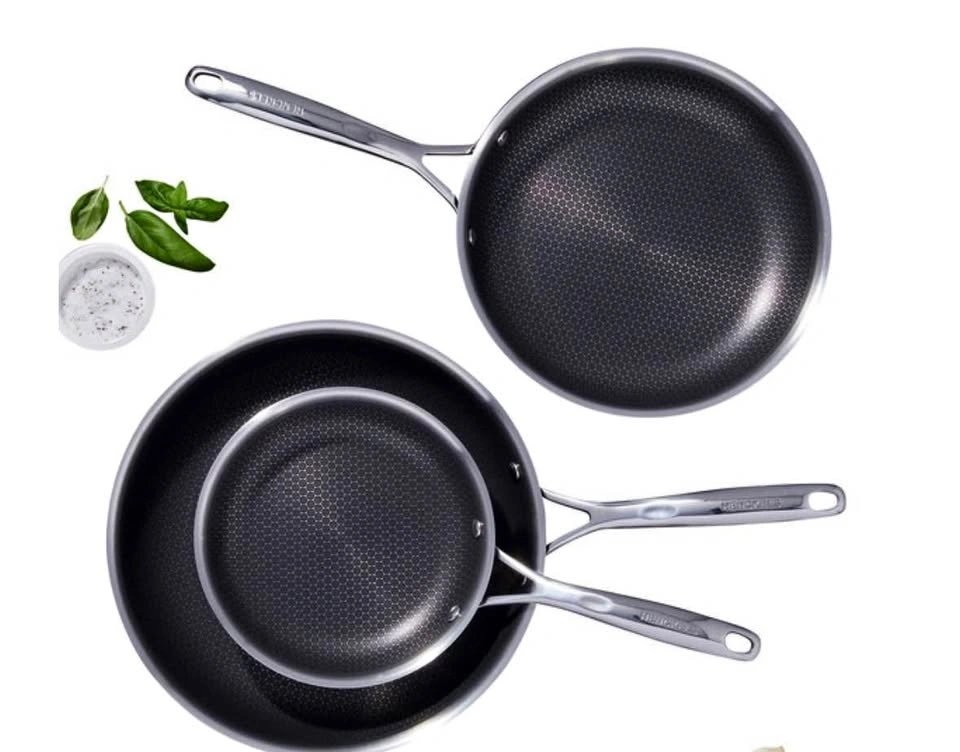 HENCKELS Paradigm Stainless Steel Non-stick 3-Piece Skillet Set