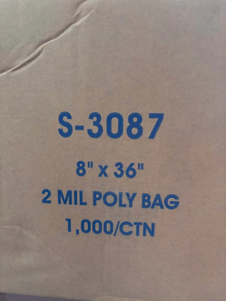 Uline 8 x 36" 2 Mil Industrial Poly Bags 1000 pcs. S-3087 - photo 3