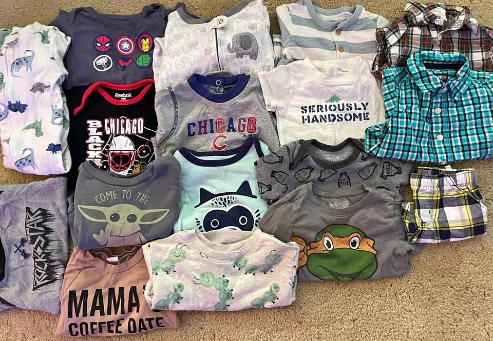 17 piece lot of boys clothes 6-9 months
