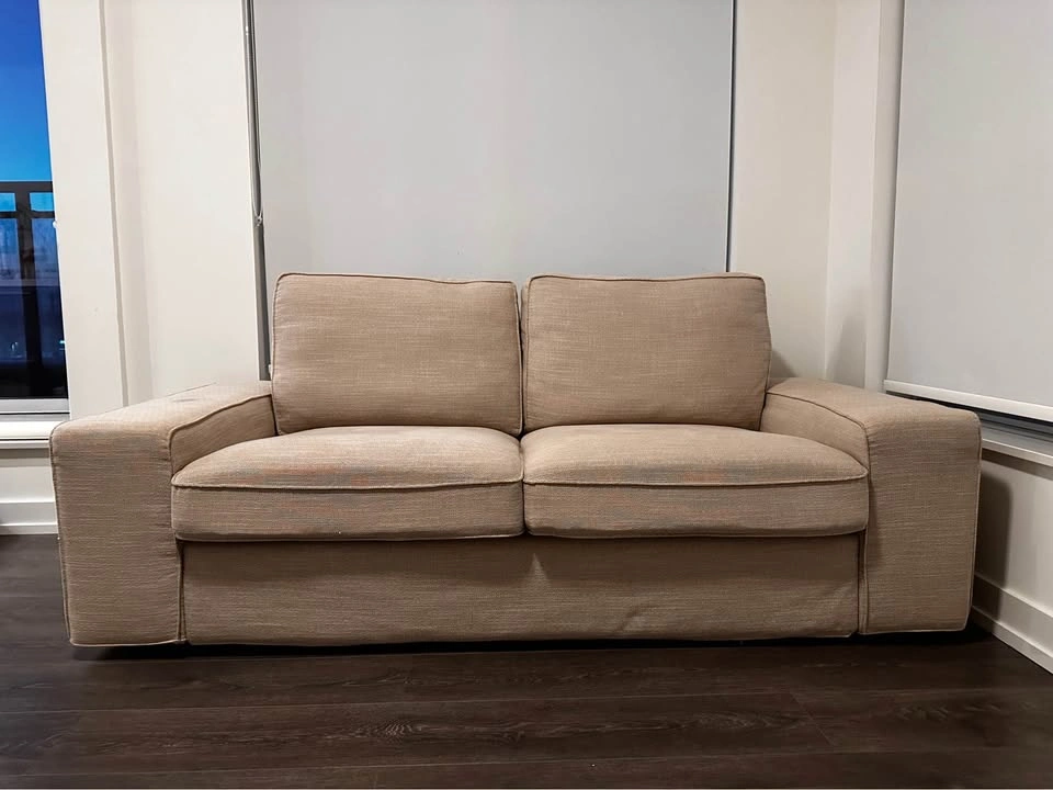 IKEA KIVIK Loveseat in Tresund light beige + Finnala headrest - photo 3