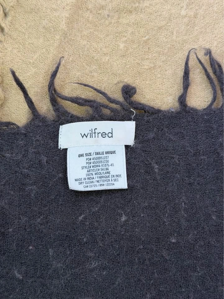 Aritzia Wilfred Gloomy Days Wool Blanket Scarf - photo 3