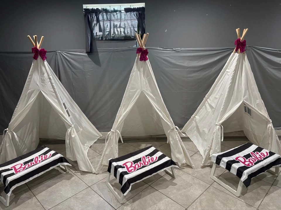 3 Kids Indoor Teepee Tents - Washable Tipi & 3 pc Tray - photo 3