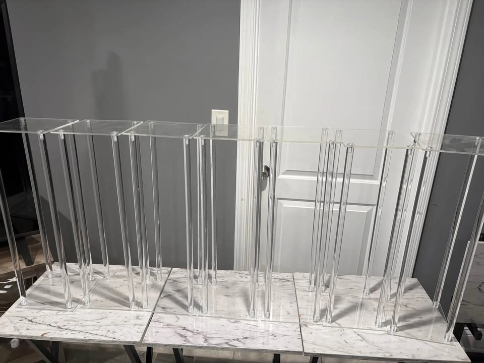 7 pc Acrylic Floor Vase Stand with Square Base - 31.5 inches - photo 2