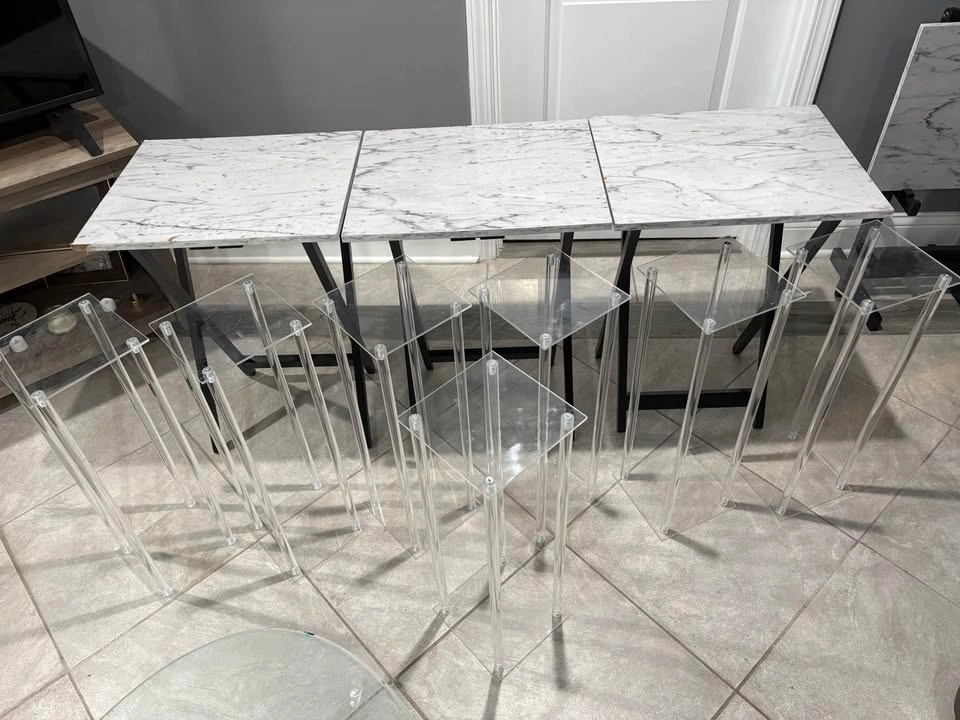 7 pc Acrylic Floor Vase Stand with Square Base - 31.5 inches - photo 3