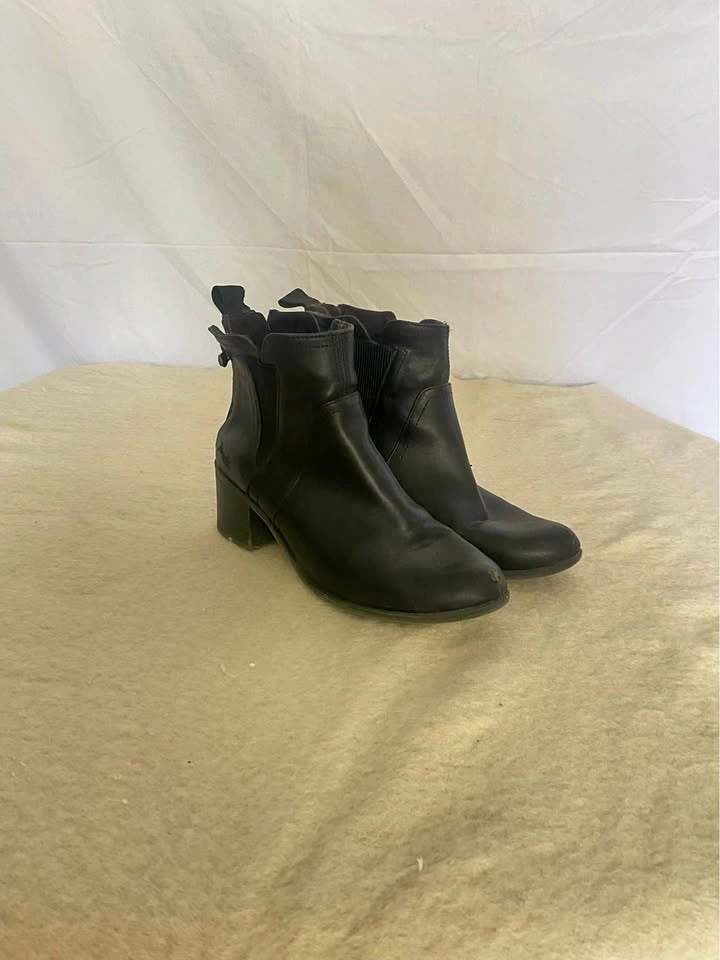 Faux leather boots