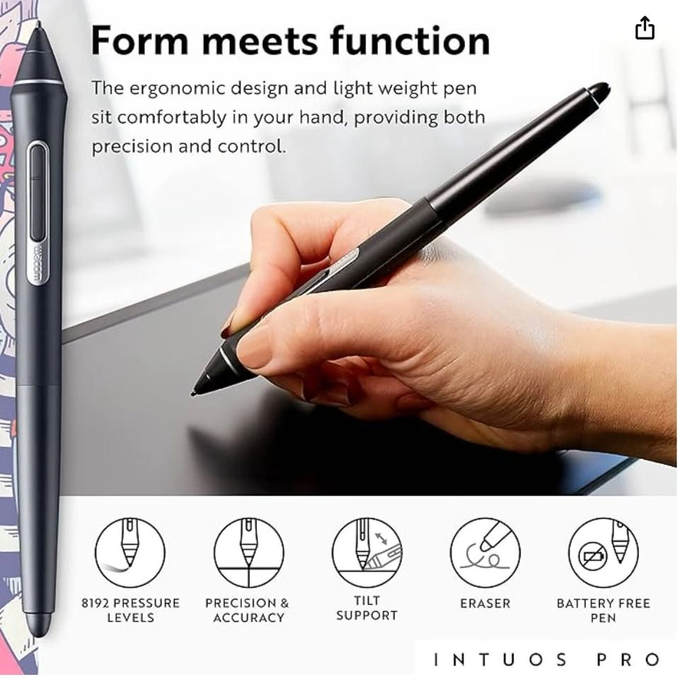 Wacom Intuos Pro Medium + Pro Pen 2 – Professional Drawing Table - photo 3