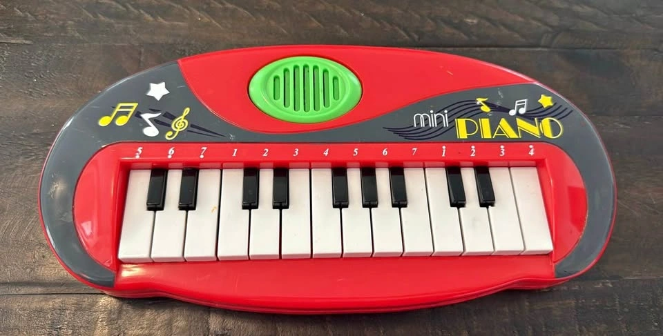 Red Mini Piano Toy Keyboard