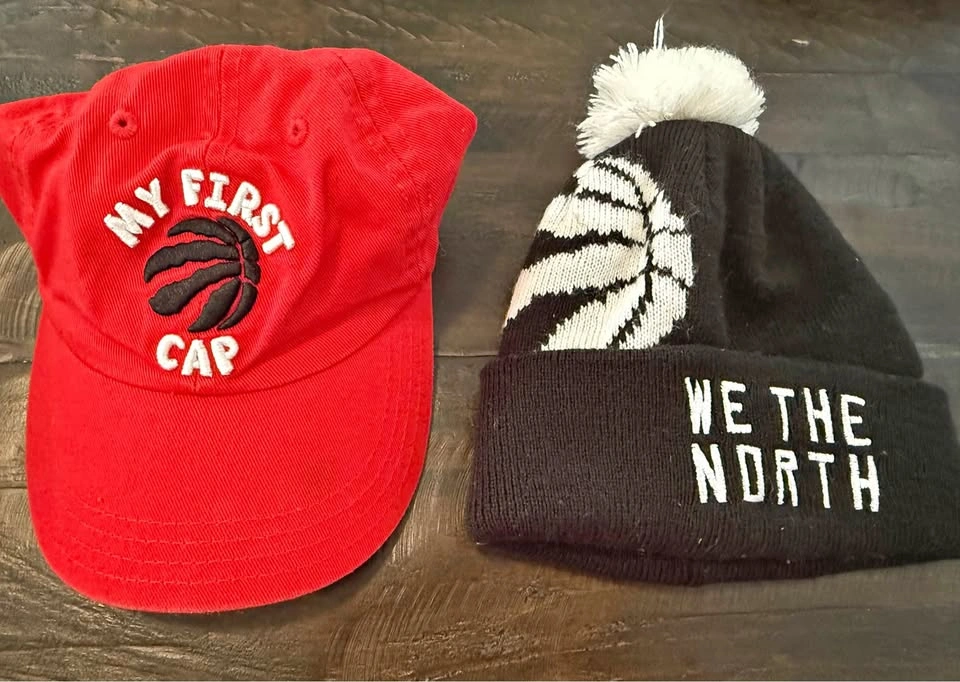 Authentic NBA Toronto Raptors infant Baseball Cap and Beanie Set