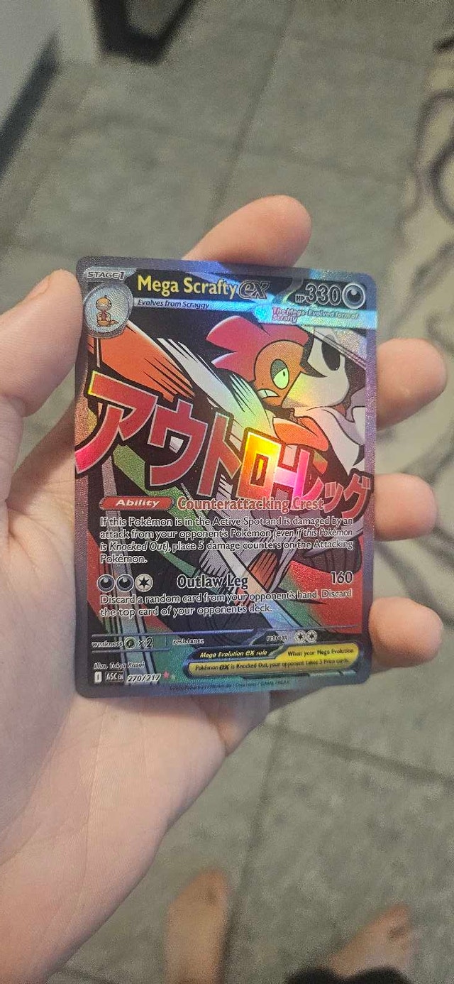 Pokemon Mega Scrafty EX Trading Card