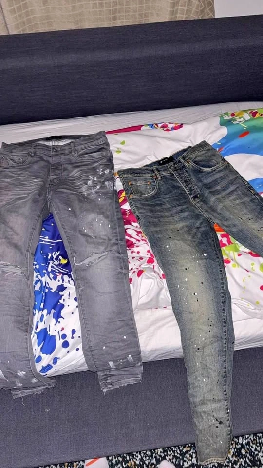 Purple jeans