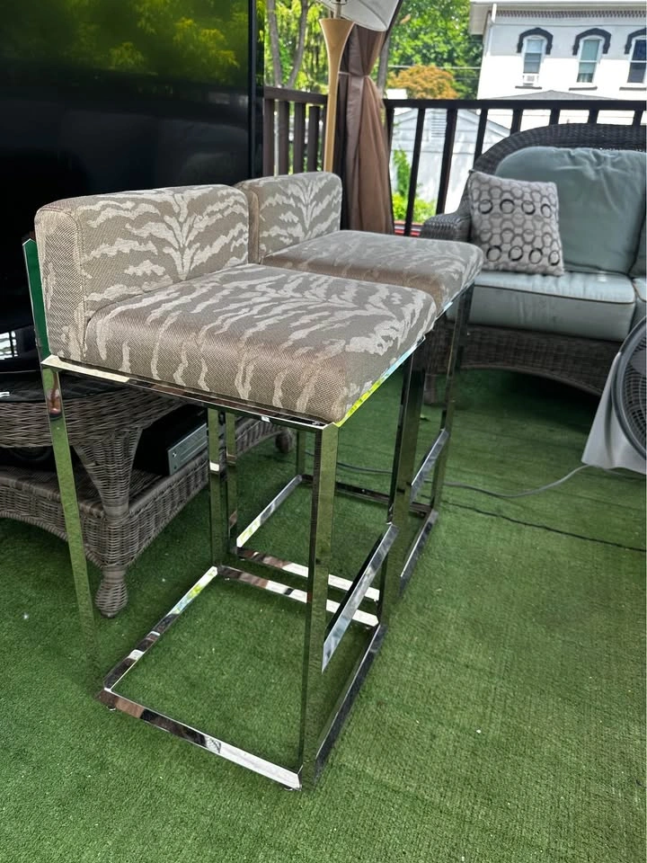 Modern Zebra Print Bar Stools - photo 2