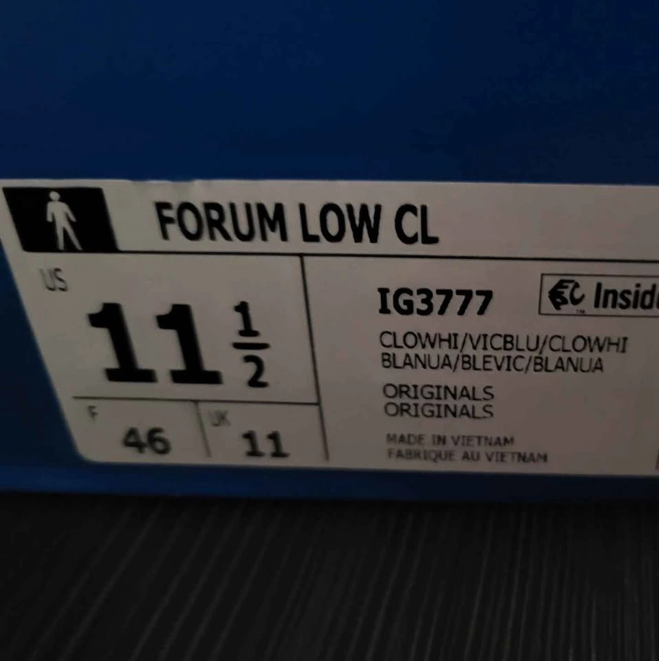 In box Adidas Forum Low CL Size 11 1/2 - photo 3