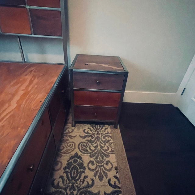 Full size All wood Bed with 12 drawers, and 1 NT - photo 5