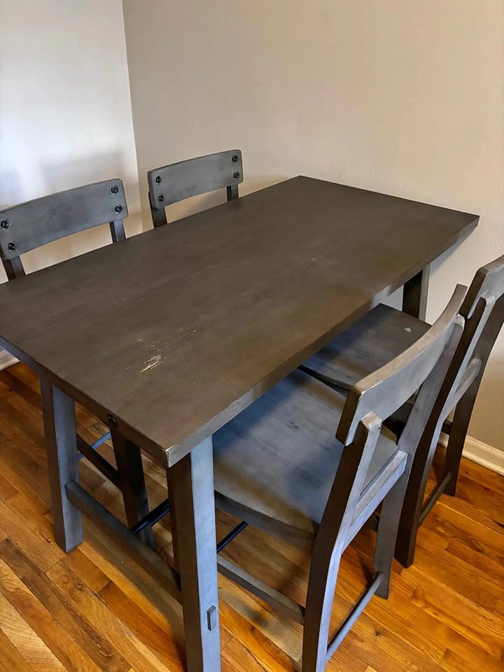 Minimalist Industrial 5-Piece Counter Height Dining Set