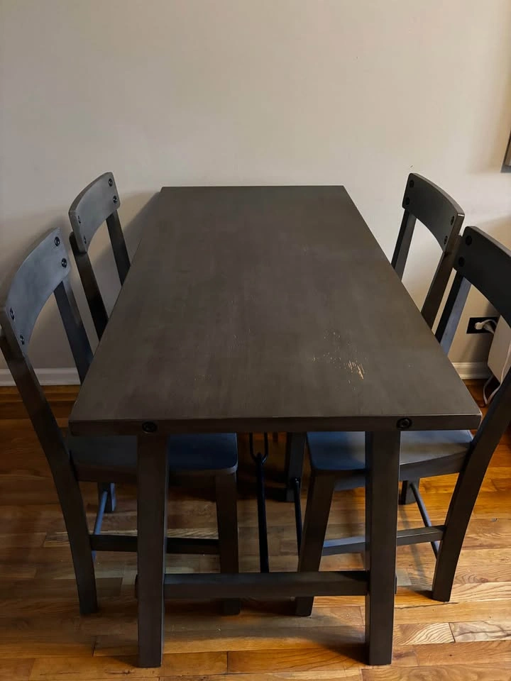 Minimalist Industrial 5-Piece Counter Height Dining Set - photo 2