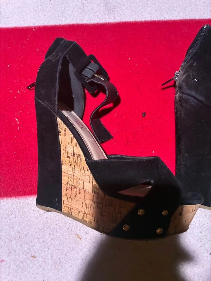 Black Suede block heel sandals - photo 2