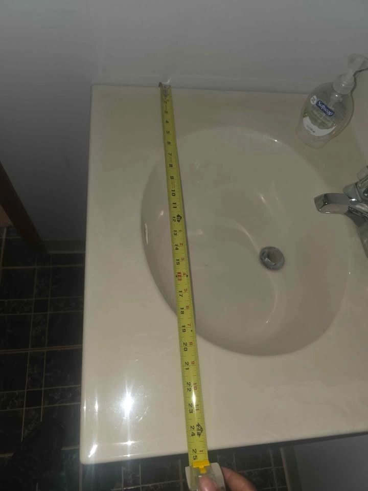 White Bathroom Vanity with Sink