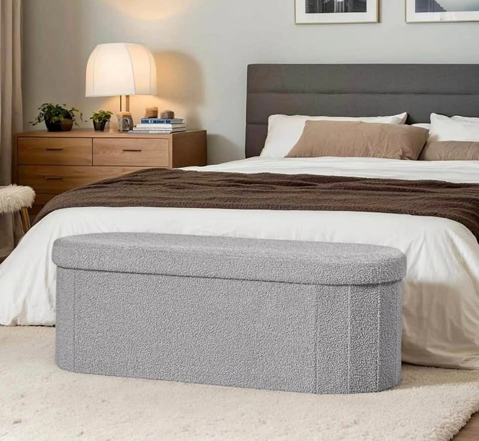 New Collapsible Ottoman with Storage 43.3 inches