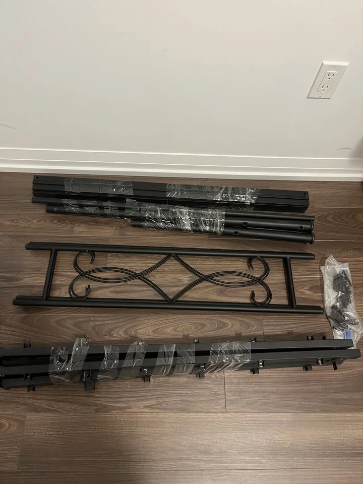 Twin Metal Bed Frame w/ Headboard – Disassembled, Like New - photo 3