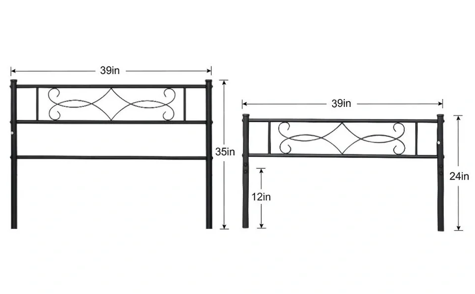 Twin Metal Bed Frame w/ Headboard – Disassembled, Like New - photo 4