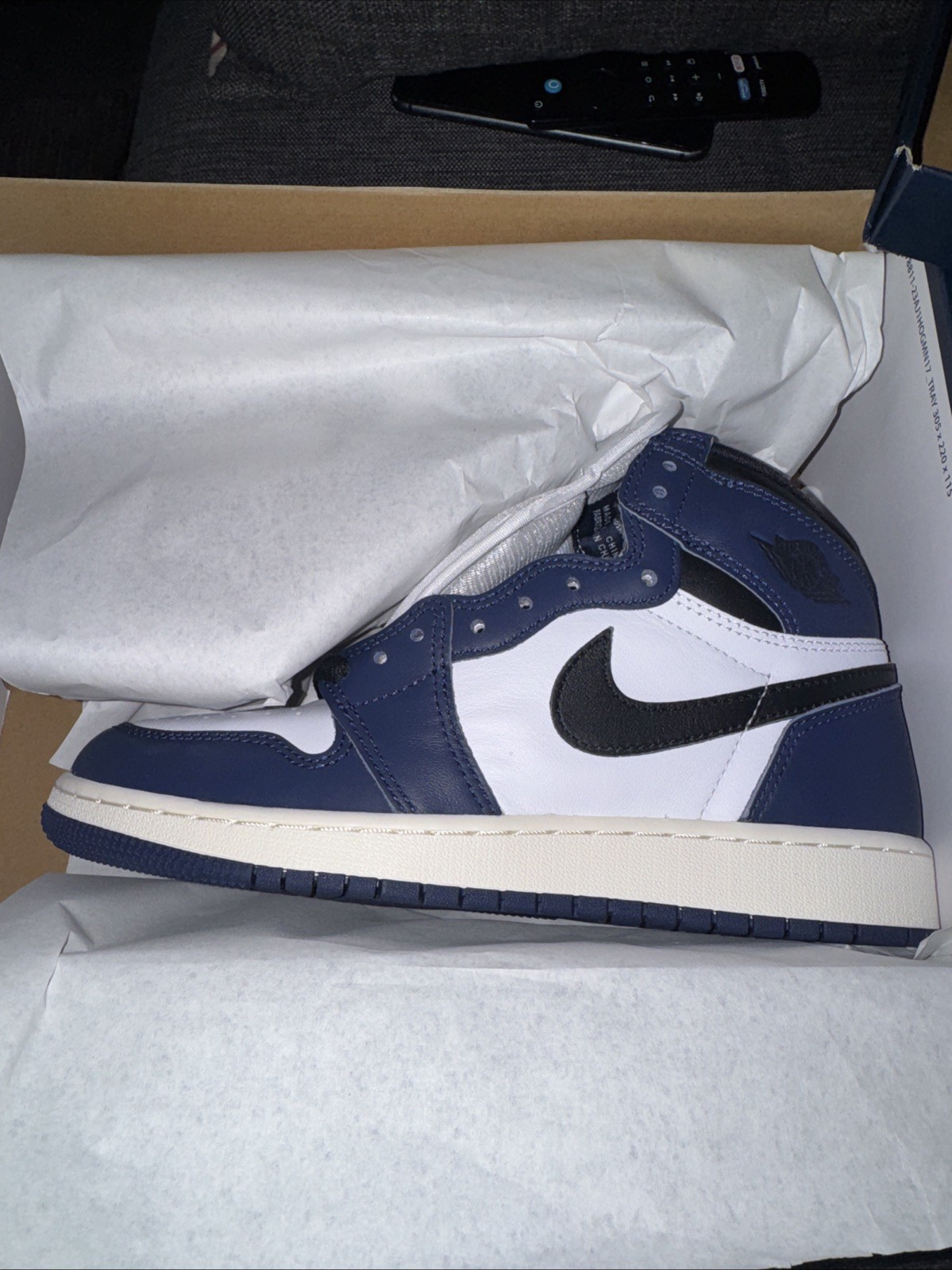Air Jordan 1 Retro High OG GS Midnight Navy/Black-White-Sail