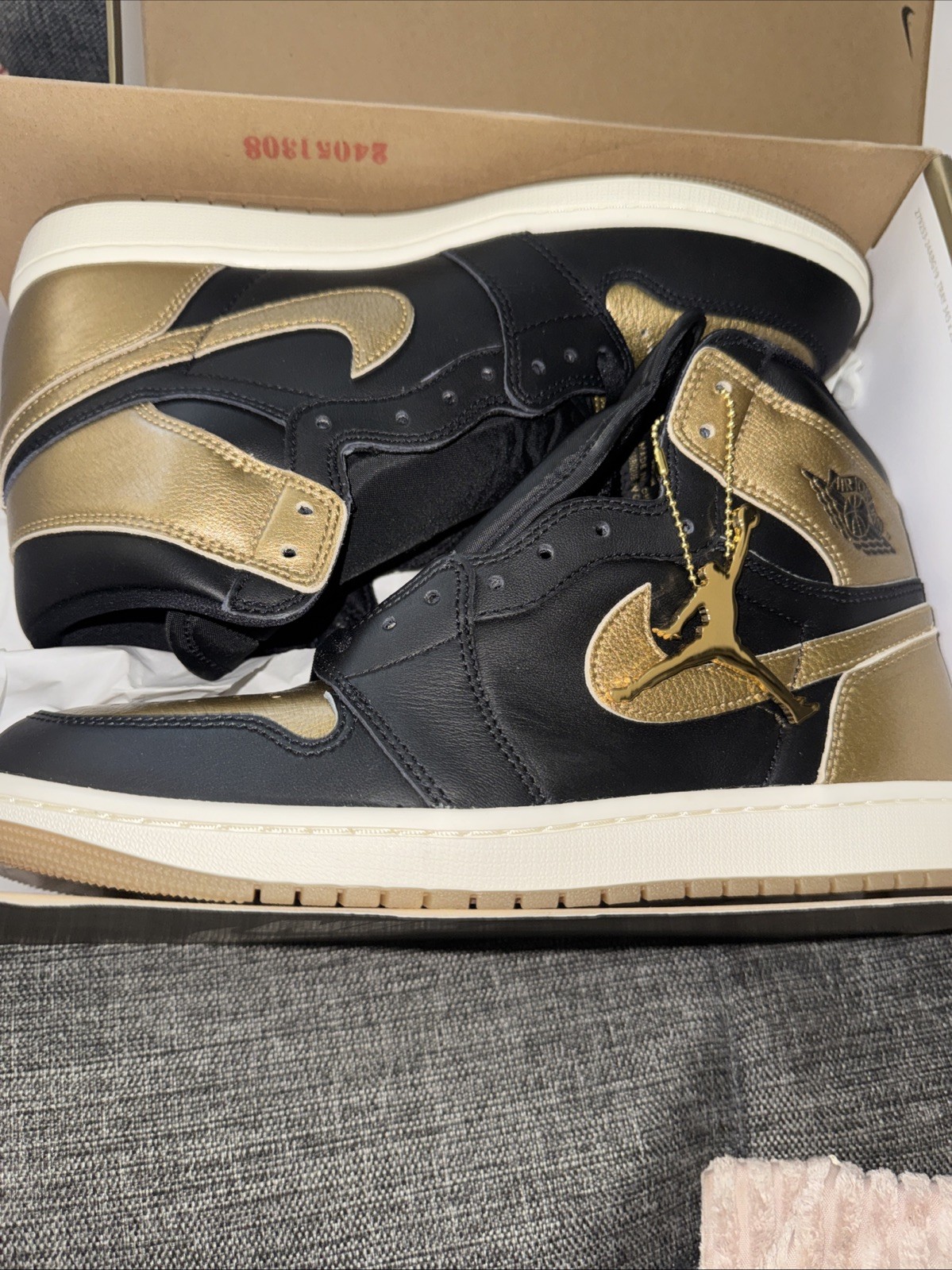 Size 11.5 - Air Jordan 1 Retro OG High Black Gold