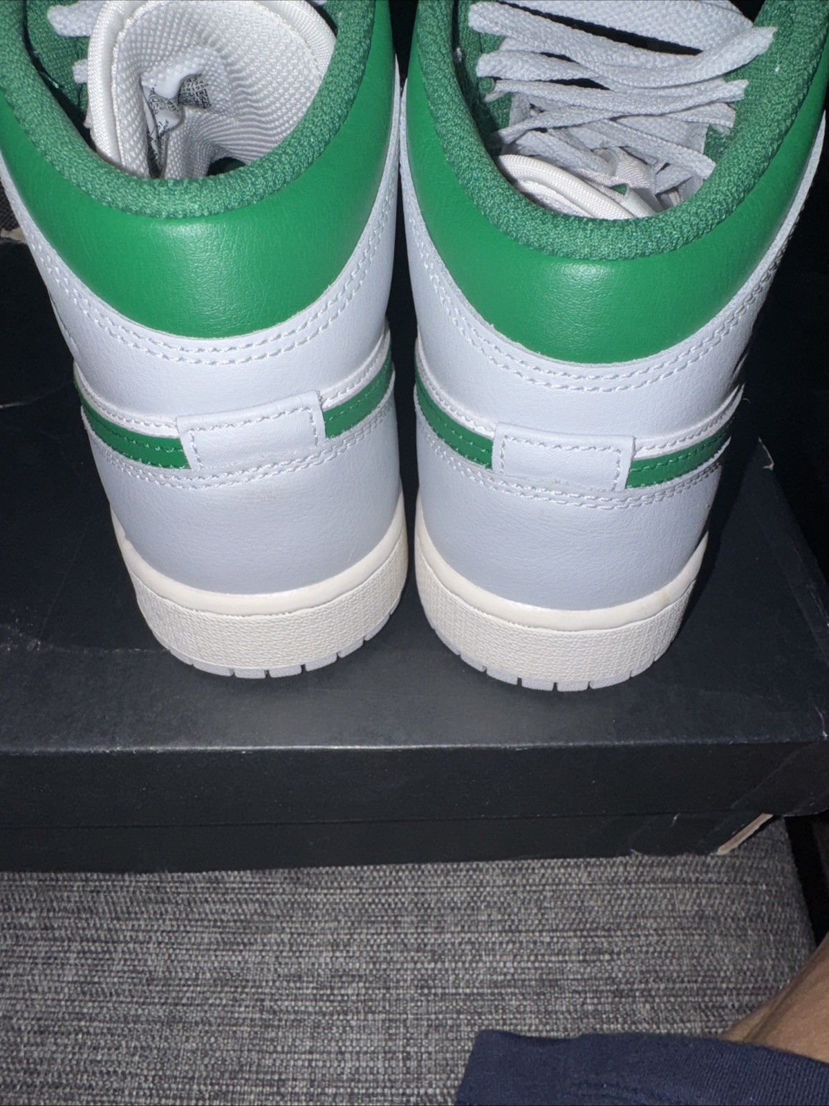Size 9.5 - Air Jordan 1 SE Mid Grey Pine Green - photo 5