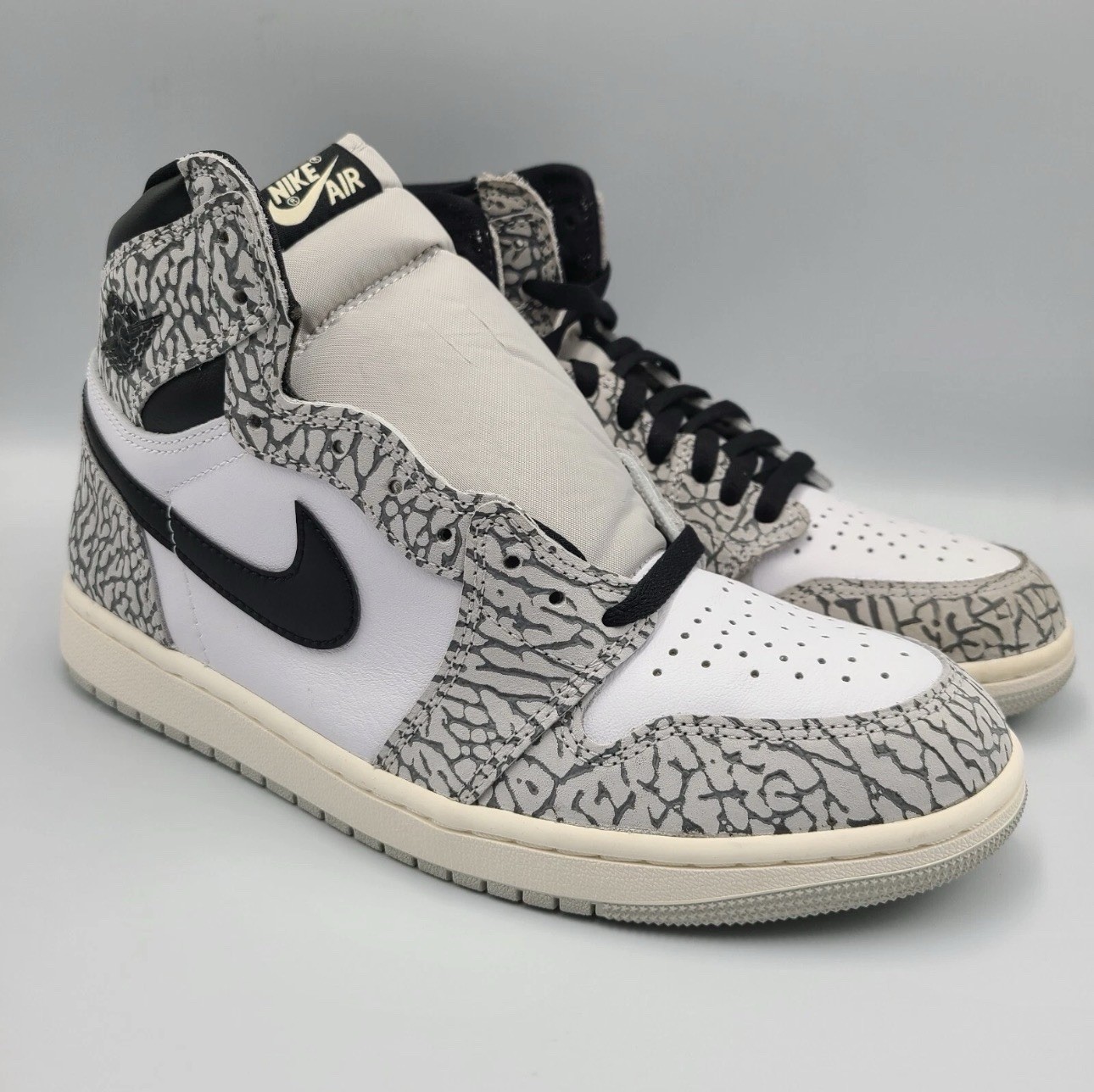 Size 3.5Y Air Jordan 1 Retro OG High White Cement - photo 5
