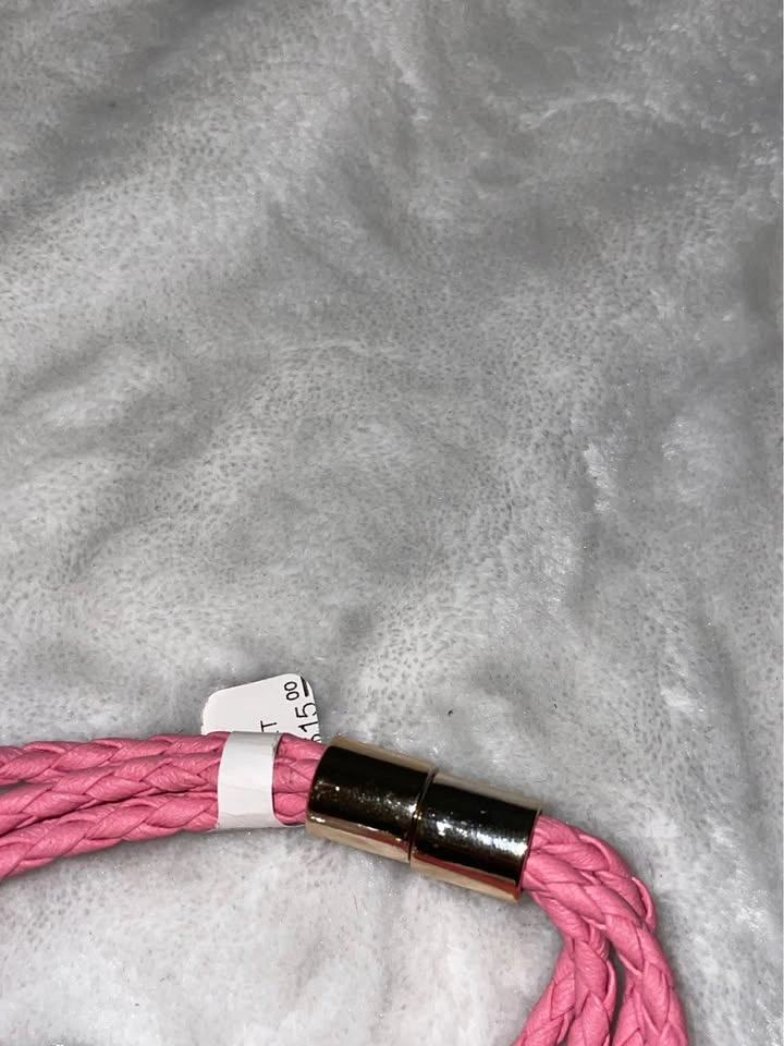 2 Pink Braided Multi-Strand Bracelet with Beaded Accents - photo 4