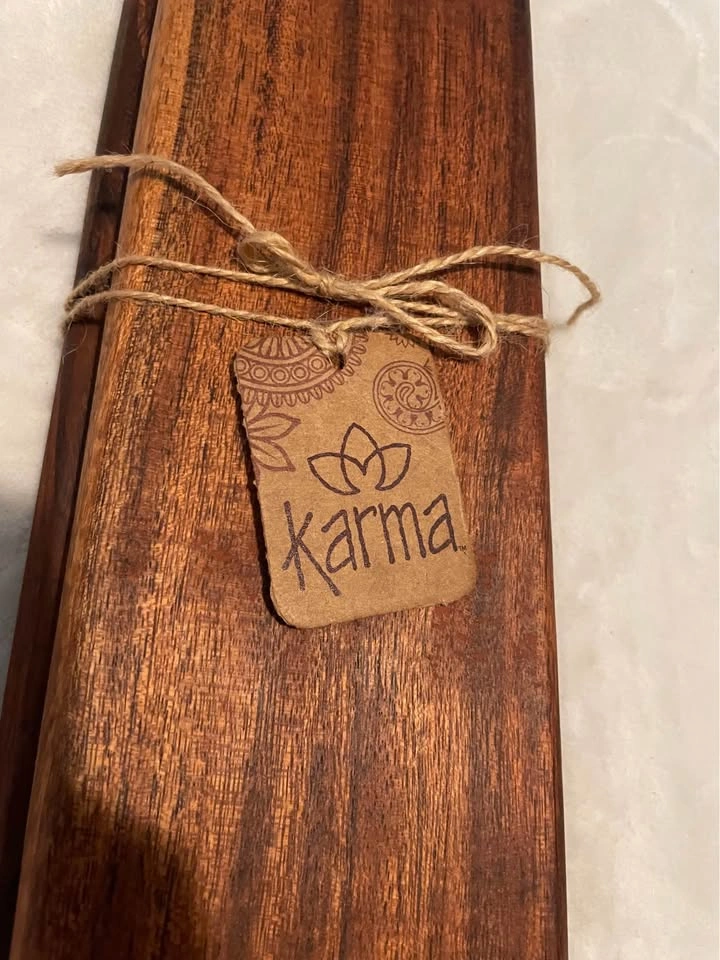 Karma Acacia Wood Flat Appetizer Tray Set of 2 - photo 3