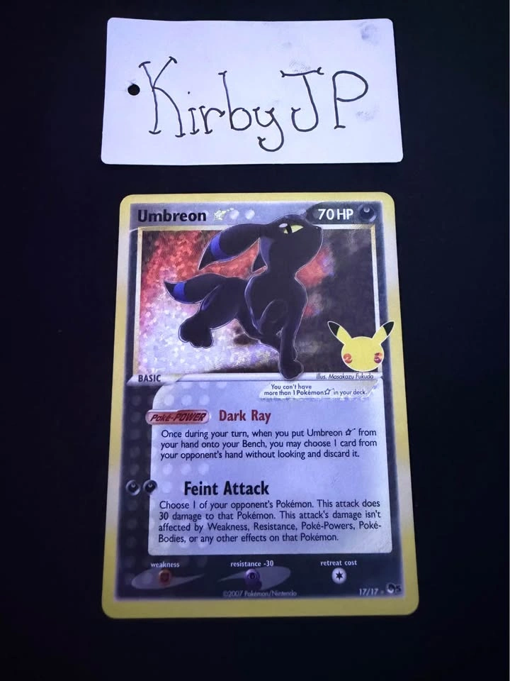 Pokémon Umbreon Gold Star - 25th Anniversary / Celebrations - photo 3