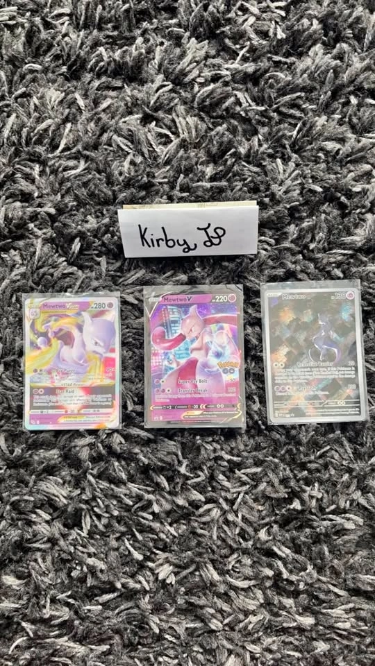Pokémon Mewtwo Card Lot - Mewtwo VSTAR, V, and Illustration Rare