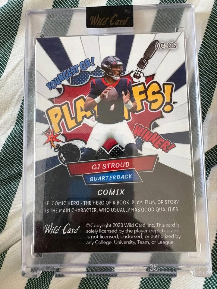CJ Stroud WILDCARD COMIX # 12/25 RC - photo 2