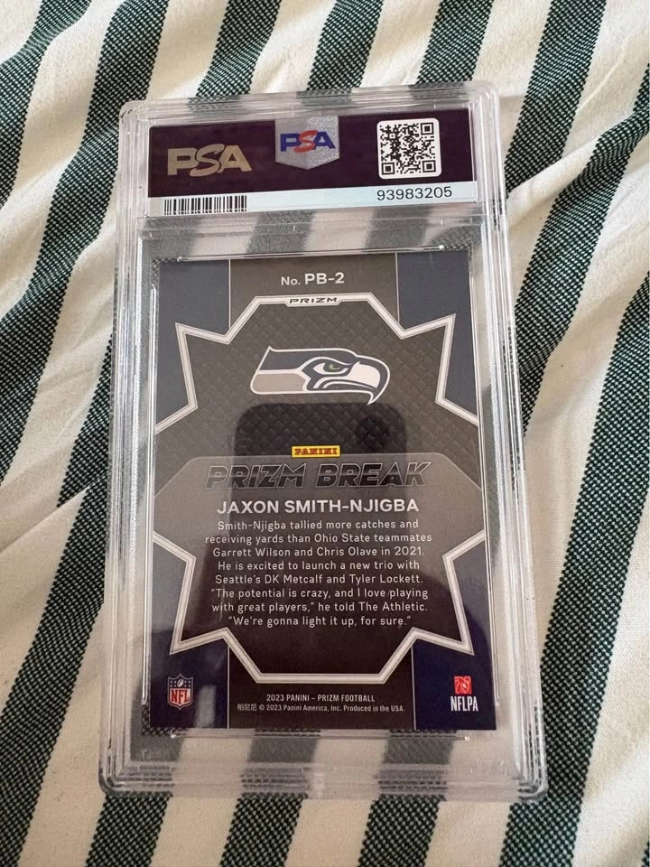 Jaxon Smith-Njigba 2023 PRIZM PSA 8 - photo 2