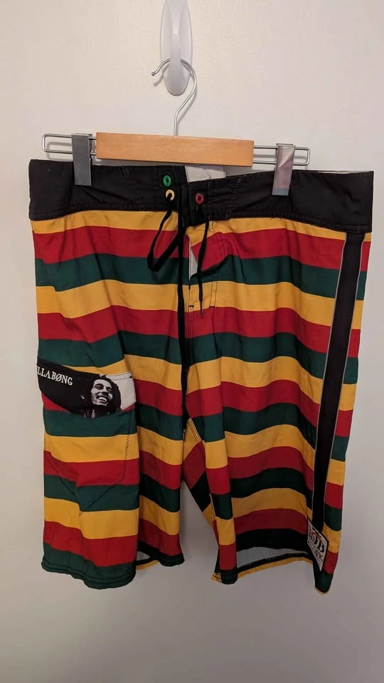 Size 32 Billabong Bob Marley Swim Board Shorts - photo 3