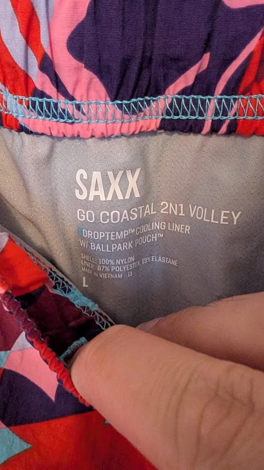 Saxx Size Large Go Coastal 2N1 Volley Swim Trunks - photo 3