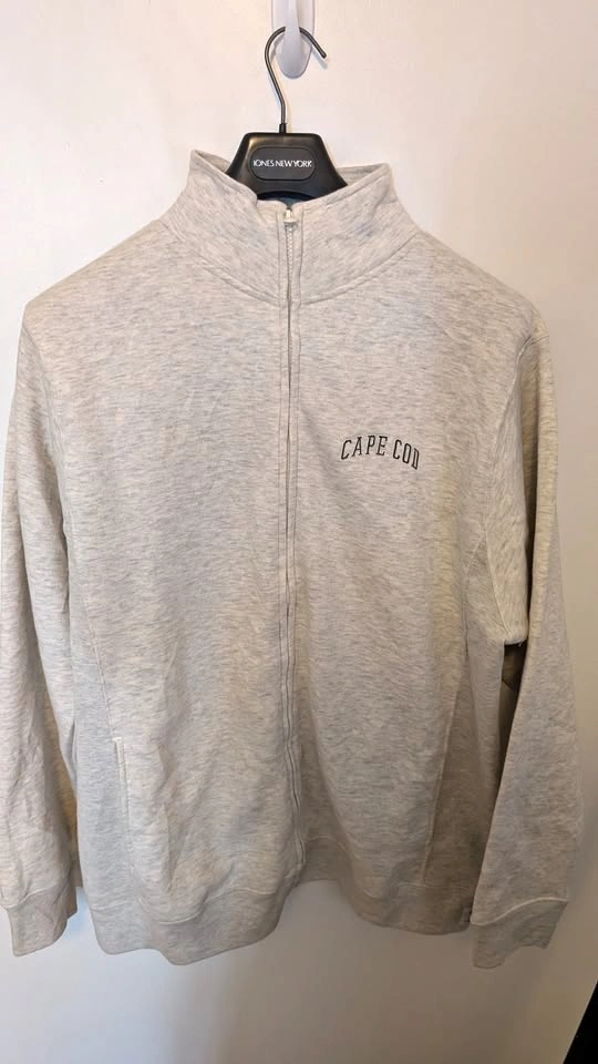 Size XL Cuffy's Cape Cod Full Zip Pullover White Beige