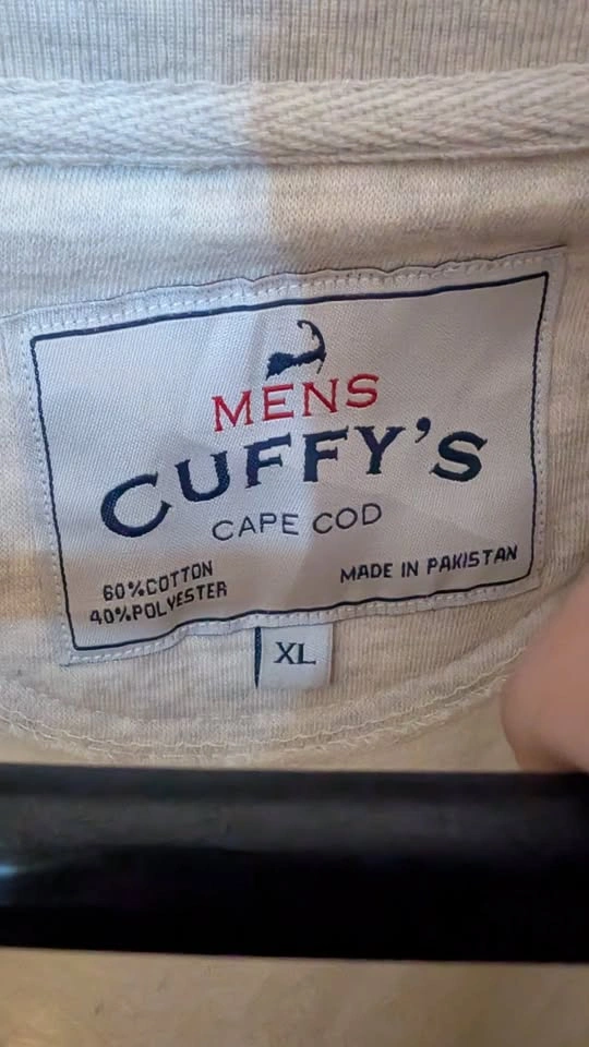 Size XL Cuffy's Cape Cod Full Zip Pullover White Beige - photo 2