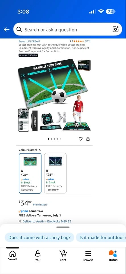 Soccer training mat - photo 2