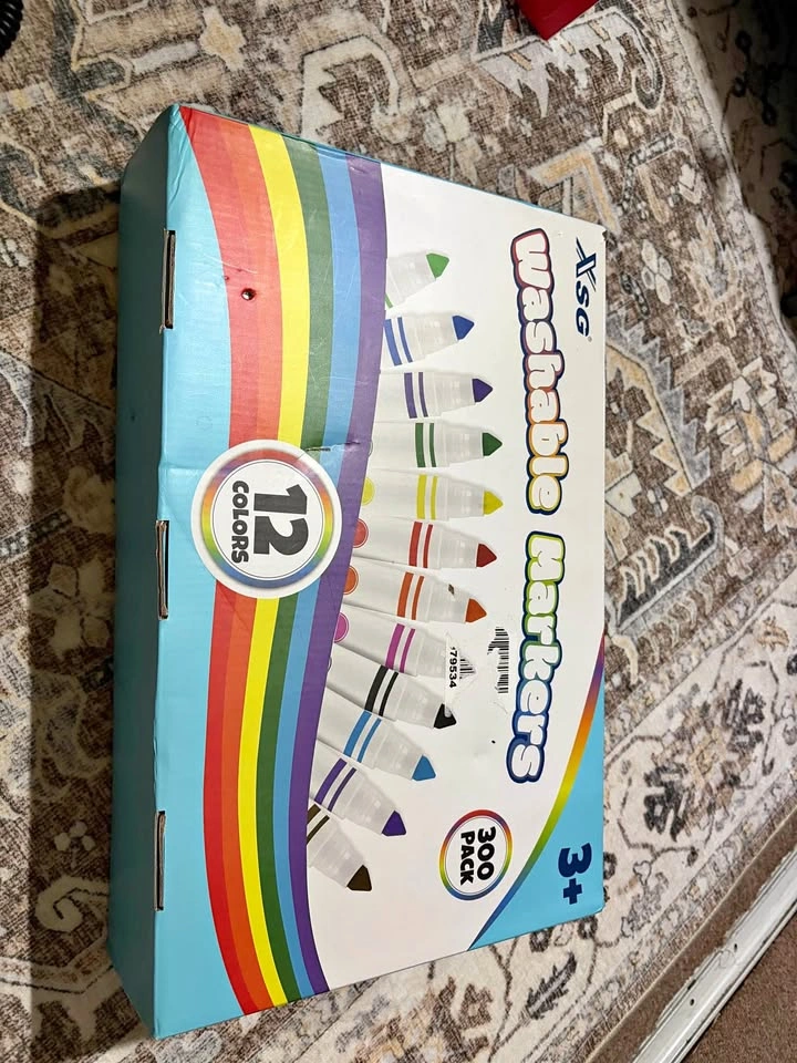 300, 12 colors, washable markers New