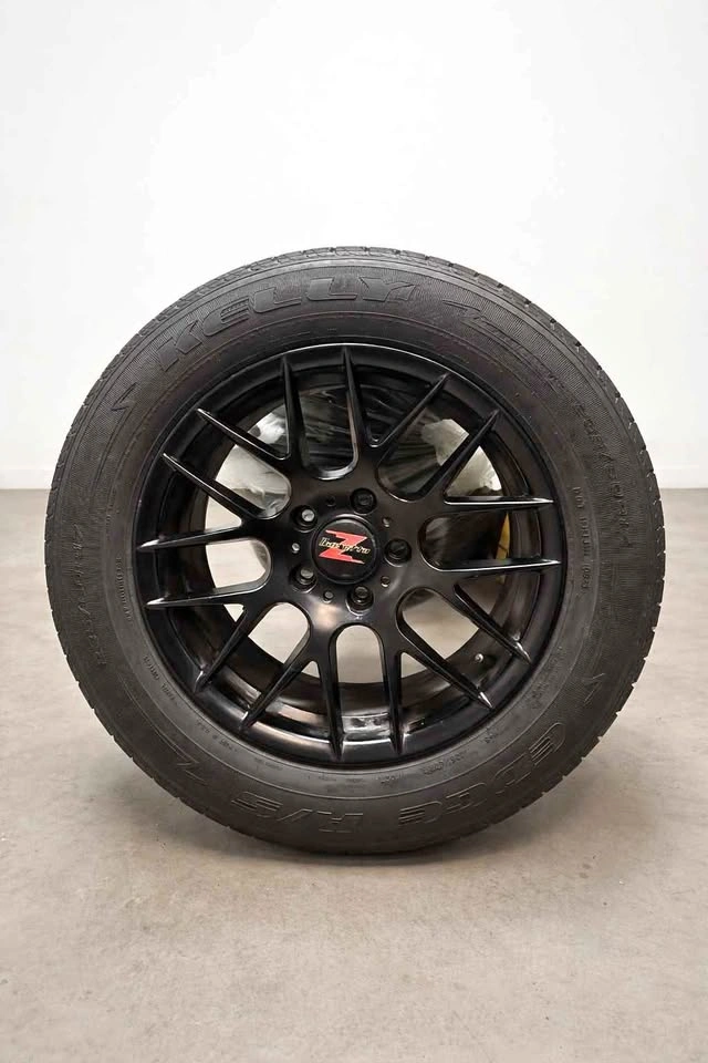 Set of 4 235/60R17 Kelly Summer tires on black aluminum rims
