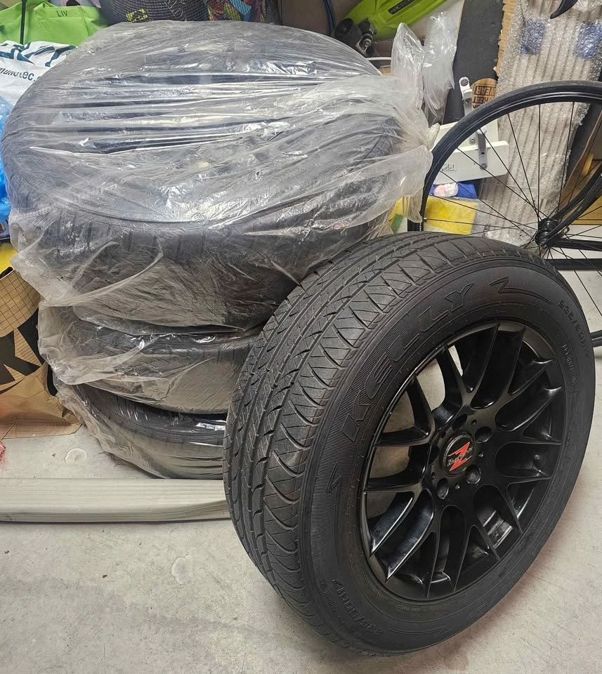Set of 4 235/60R17 Kelly Summer tires on black aluminum rims - photo 2