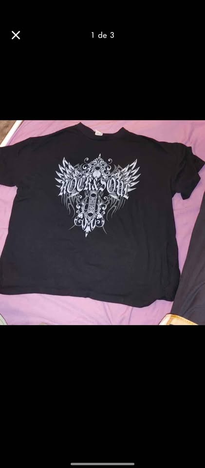 y2k GRUNGE affliction style tshirt - photo 2