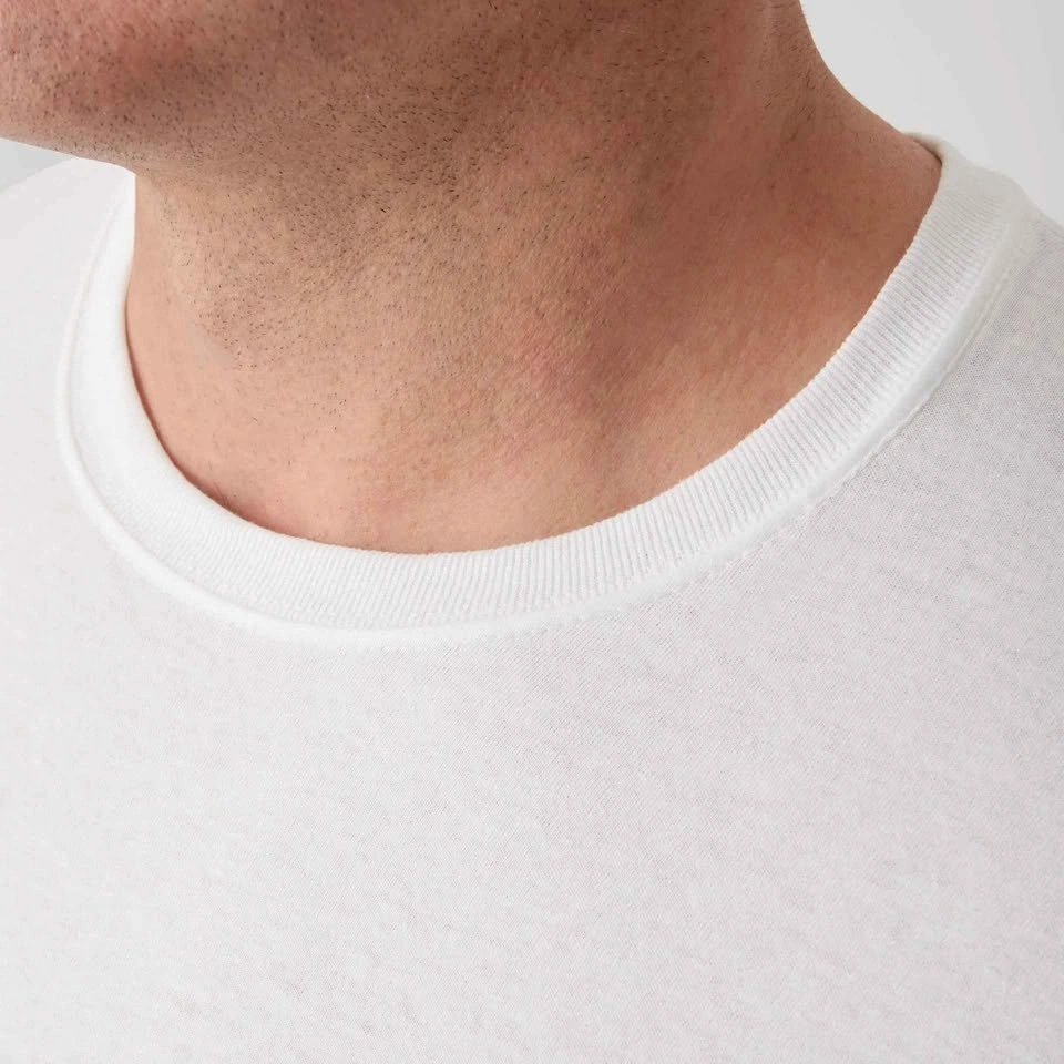 Men's 100% Cotton Breathable Short Sleeve White T-Shirt - photo 3