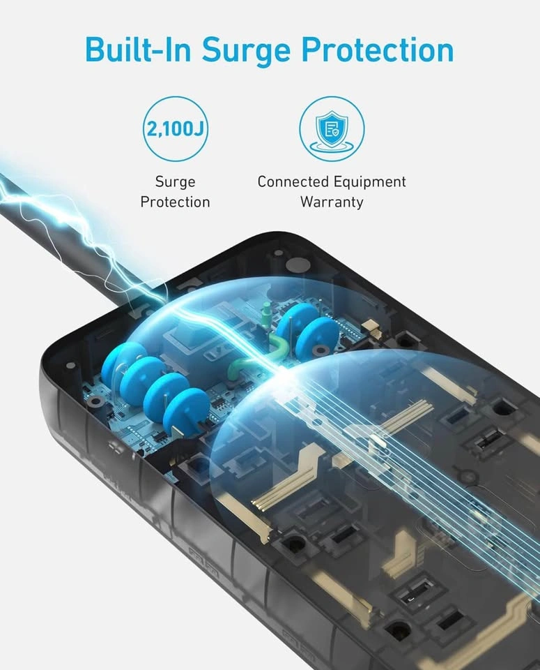 Anker Power Strip Surge Protector (2100J), 12 Outlets - photo 4