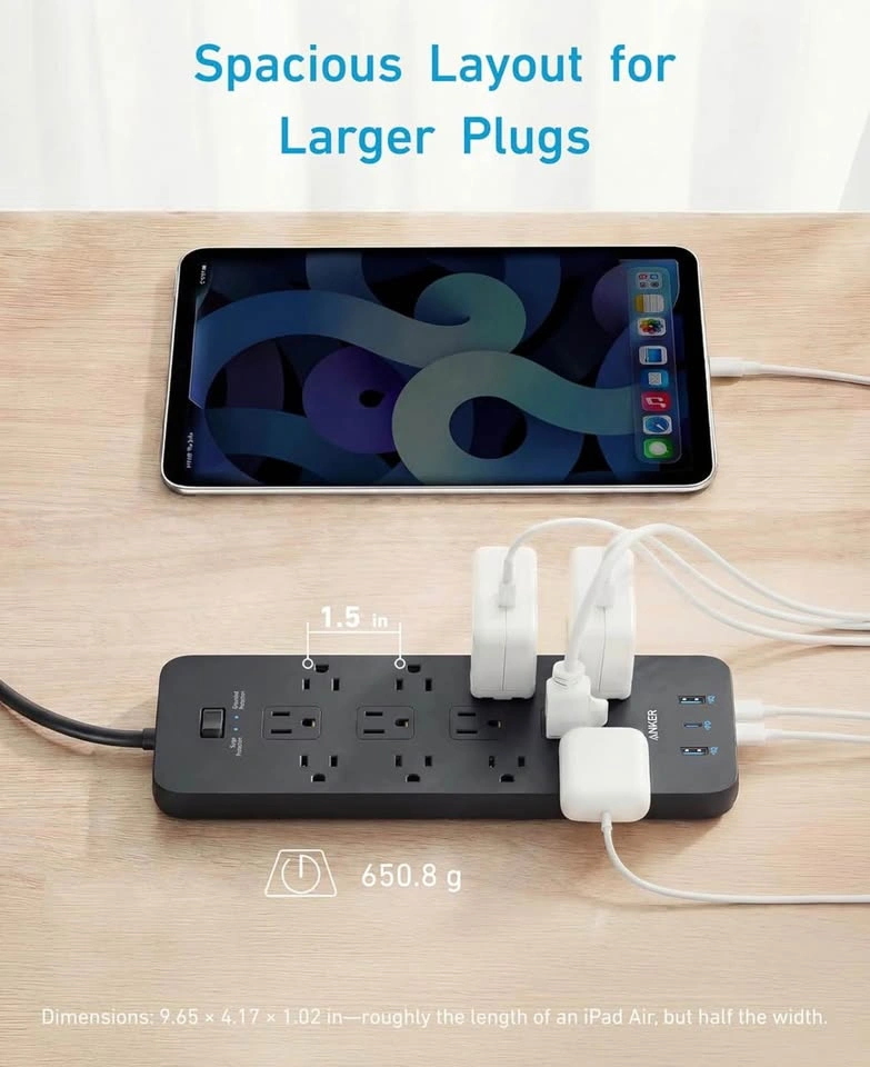 Anker Power Strip Surge Protector (2100J), 12 Outlets - photo 5