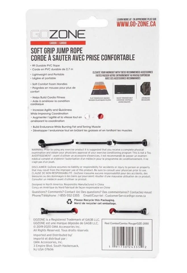 Comfort Handle Jump Rope – Red/Black - photo 2