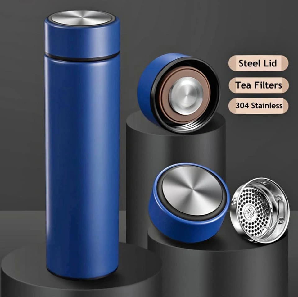 Thermal Water Bottle with LED Temp Display & Tea Filter