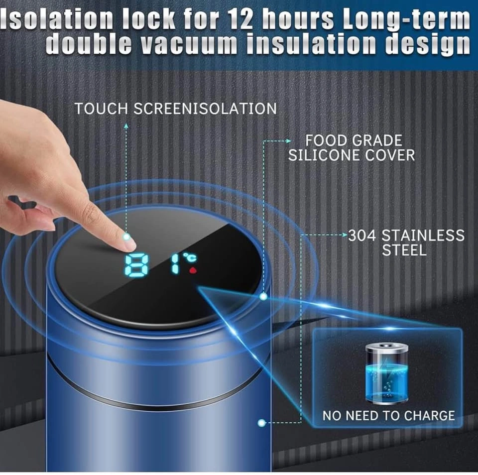 Thermal Water Bottle with LED Temp Display & Tea Filter - photo 3