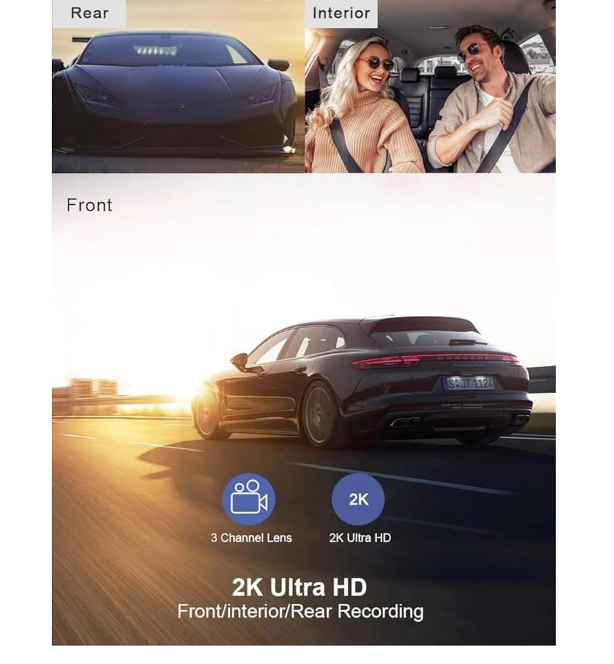 Dash Cam with 3 Channels Front and Rear Inside - photo 3